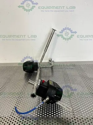 USED 2 ITT PURE-FLO A208 DIAPHRAGM VALVES 90PSI W/ 3/4" AND 1" SANITARY FITTINGS