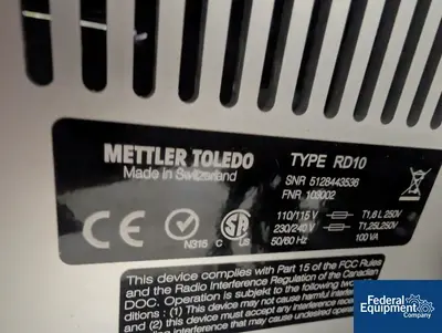 USED Mettler Toledo Mettler Toledo Calorimeter, Model RC1e