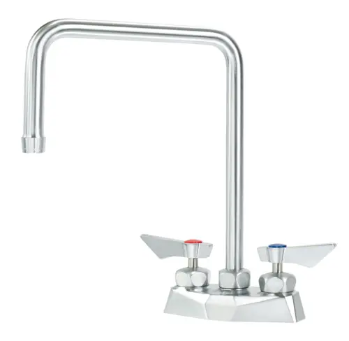 Krowne DX-302 Deck Mount Faucet w/ 8 1/2" Double Bend Gooseneck Spout - 4" Centers