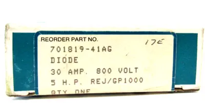 NEW RELIANCE / MITSUBISHI 701819-41AG DIODE 70181941AG
