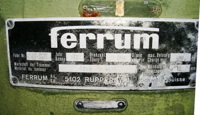 Ferrum DSZ-O 1250/630 ATEX perforate basket centrifuge, 316L SS.