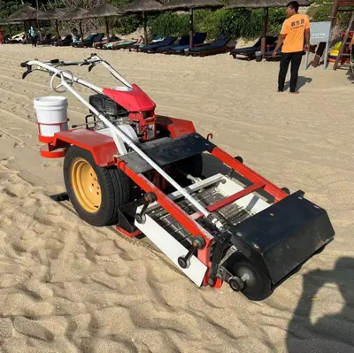 NEW Hand-propelled Beach sweeper beach sweeper stone garbage cleaning Beach sweeper