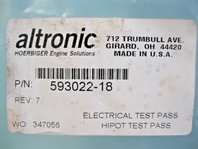 Lot (7) Altronic 593022-18 Cable Assembly NEW D14