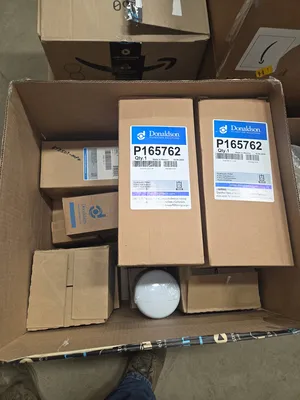 Pallet of new stock filters: Fleetguard, Donaldson, Baldwin, Deutz