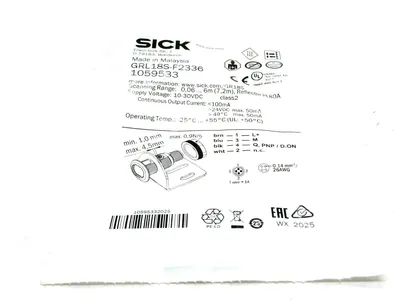 NEW SICK GRL18S-F2336 RETRO-REFLECTIVE PE 1059533 GRL18SF2336