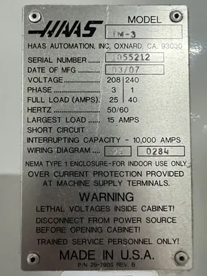 2007 HAAS TM-3 Vertical Machining Centers | T.R. Wigglesworth Machinery Co. (2)