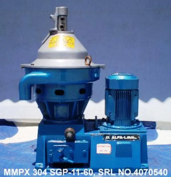 (3) Alfa-Laval MMPX 304 SGP-11-60 oil purifiers, 316SS.