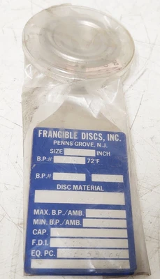 NEW FRANGIBLE DISC INC. Disc