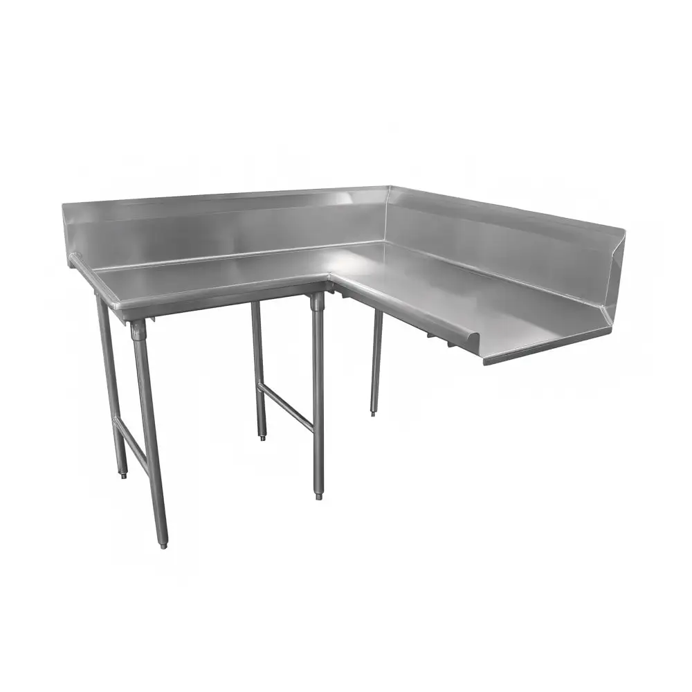 Advance Tabco DTC-K70-60L 59" Komer Clean Dishtable - Crossrails, Stainless Legs, R-L, 14 ga 304 Stainless