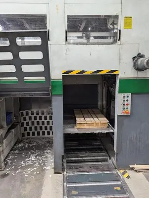 USED 1993 BOBST SP 103-ER DIE CUTTER WITH BLANKING