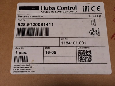 HUBA CONTROL TYPE 528 PRESSURE TRANSMITTER