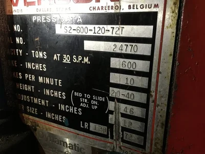 Used _UNKNOWN_ UNK Straight Side Presses Tennessee US | Pearl Equipment #1556229