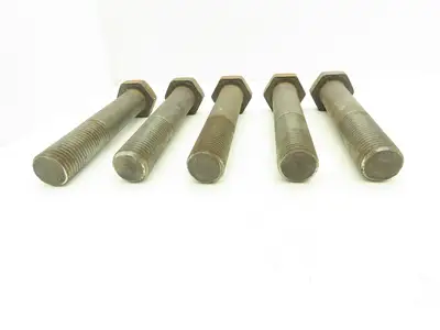 Hex Head Screw, 1-3/4"-5 Thread Size, 10" Long Grade B7 Lot of 5