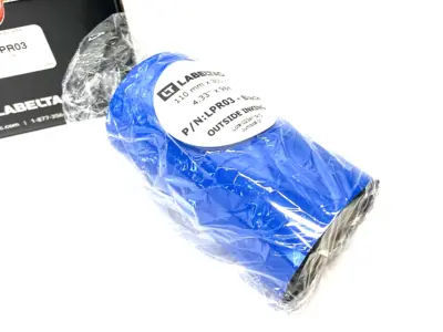 USED LABELTAC PRO MODEL STANDARD PRINT RIBBON, BLACK, 4.33" X 984' ROLL