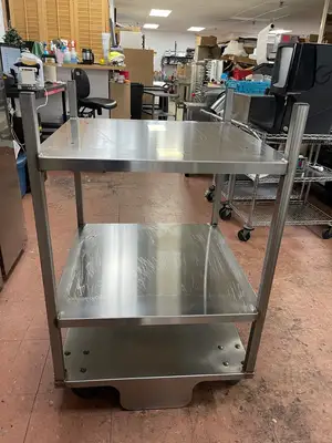 Used Falcon Restaurant Supply Used Stainless Commercial Double Oven Equipment Stand with Caster Wheels Restaurant Equipment (Miscellaneous) Illinois US | Falcon Restaurant Supply #1376062