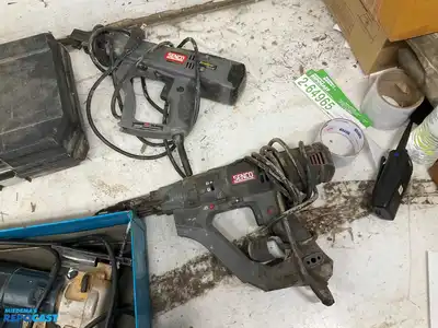 Assorted Powered Tool Lot Including (1) Paslode Framer with Battery, Charger, and Case, (1)...