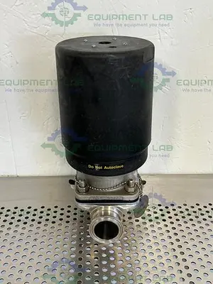 USED ITT PURE-FLO AP1509  STAINLESS STEEL DIAPHRAGM VALVE W/ 1 1/2" SANITARY FIT