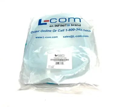 NEW L-COM ETHERNET CABLE ASSEMBLY D-CODED RJ45 TO M12 4-PIN