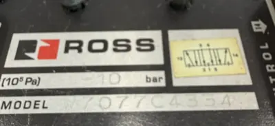 REFURBISHED ROSS CONTROLS W7077C4334 SOLENOID VALVE 1-10 BAR