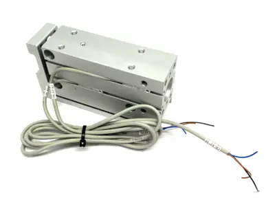 USED SMC COMPACT SLIDE TABLE CYLINDER W/ DUAL AUTO SWITCHES