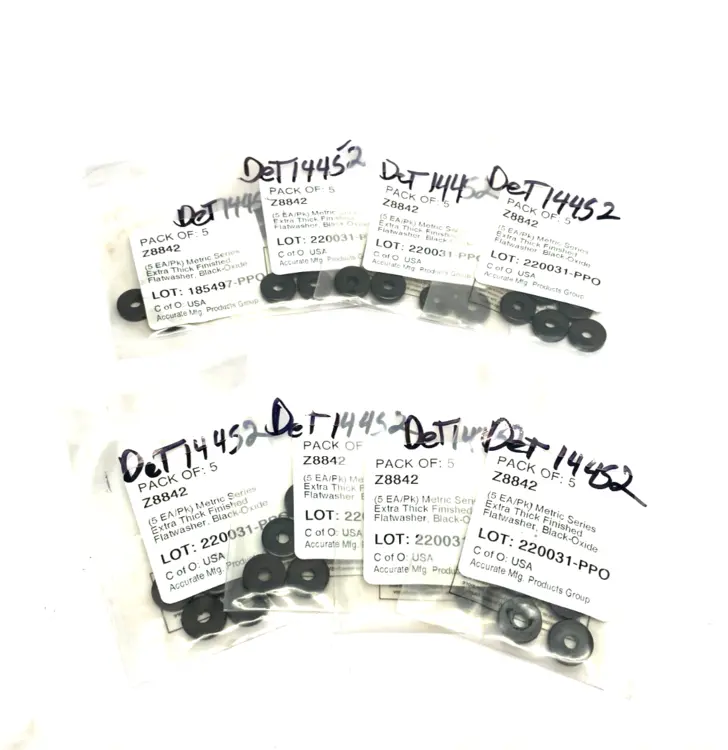 New | in-Stock ACCURATE MFG. EXTRA THICK FINISHED FLAT WASHER LOT OF 8PKGS, 40 WASHERS Hardware Washers | Maverick Industrial Sales #1103446