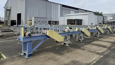 2000 TON HEAVY DUTY 4-POST HYDRAULIC STRAIGHTENING PRESS. STOCK # 0543726