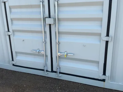 2026 40’L x 8’W x 9’ 6”T High Cube Shipping/Ground Container, swing doors on one end and four sets o...