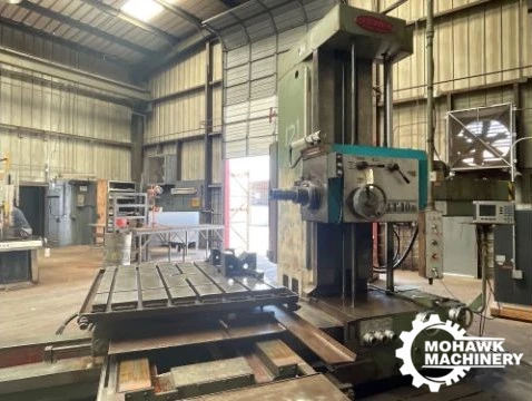 4" SHIBAURA "BT-10B-R1" TABLE-TYPE HORIZONTAL BORING MILL w/44” x 49” BUILT-IN ROTARY TABLE - ACU-RITE DIGITAL READOUTS - POWER DRAW BAR - FULL PENDANT CONTROL