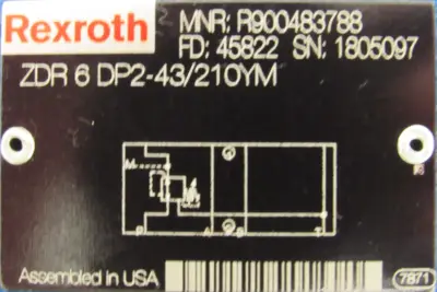 NEW REXROTH R900483788 PRESSURE CONTROL VALVE ZDR-6-DP2-43/210YM