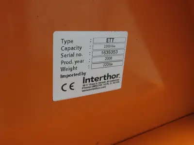 Interthor MSL2745 Manual Pallet Lifter 2200lb Jack 45" Long 32" Lift Height