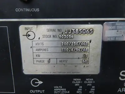 Miller Syncrowave 250 Arc Welding Power Source CC AC/DC Constant Current