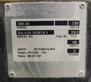 USED RAPID RAPID  18X10   OPEN ROTOR      300-45     230V