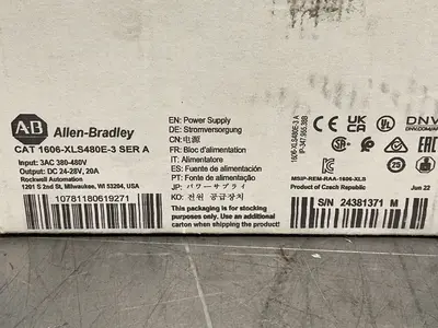 Used 2022 ALLENBRADLEY 1606XLS480E3 DIN Rail Power Supplies Ohio US | HGR 24 #1545327