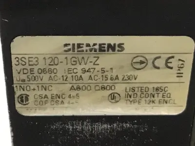 USED SIEMENS 3SE3 120-1GW-Z
