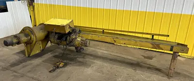 1.7 TON (3200 LBS) X 10' DEMAG WALL MOUNTED POWERED JIB CRANE & CABLE HOIST: STOCK #19119