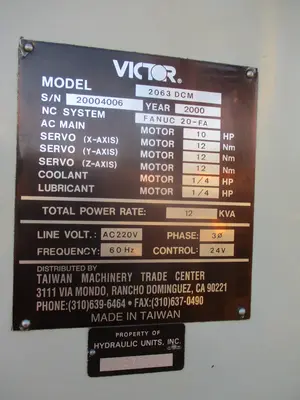 USED 2000 VICTOR 2063-DCM