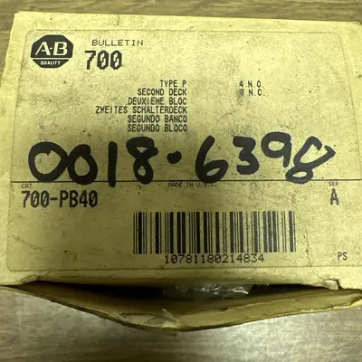 New | in-Stock ALLEN-BRADLEY 700-PB40 Miscellaneous Equipment (Electrical & Power) | Surplus Asset Holdings #1203499