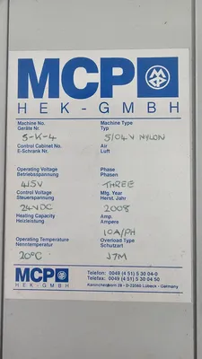 2008 MCP - HEK 5/04 Vacuum Machinery | Global Machine Brokers, LLC (3)