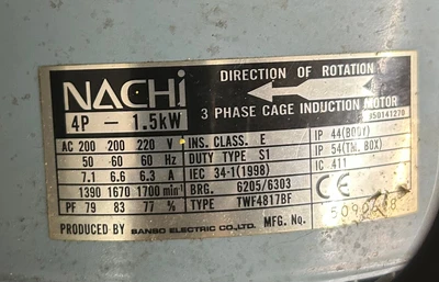 USED NACHI NSP-10-15V1A3-12