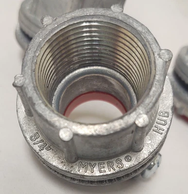 🔥Myers ST2 Straight Threaded Zinc 3/4" Watertight Conduit Connector Hub Fitting