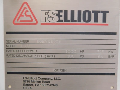 Used FS Elliott NA Centrifugal Air Compressors Ohio US | Equipment Recovery Corp. #1331561