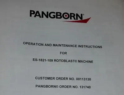 USED 2009 PANGBORN ES-1821-109 ROTOBLAST
