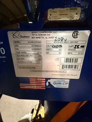 Used _UNKNOWN_ _UNKNOWN_ Tank Mounted Air Compressors Pennsylvania US | MS Restaurant and Equipment Sales #1574678