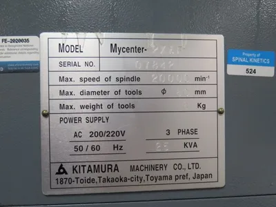 KITAMURA MYCENTER 2XiF MACHINING CENTERS, VERT., N/C & CNC | Wheeler Machinery Sales (21)