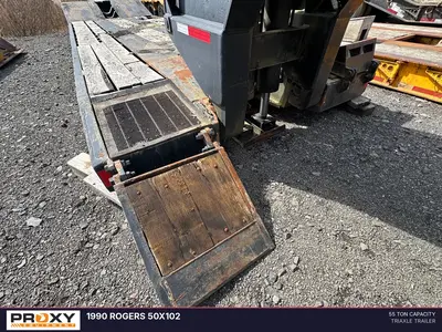 Used 1990 ROGERS 50X102 55 TON Lowboy Trailers New Jersey US | Proxy Equipment #1388619
