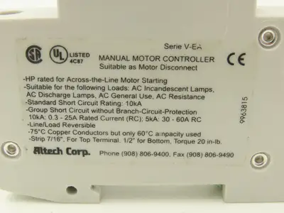 ABL Sersum 1GU5 G 5A  277VAC Manual Motor Controller 1 Pole Lot of 4