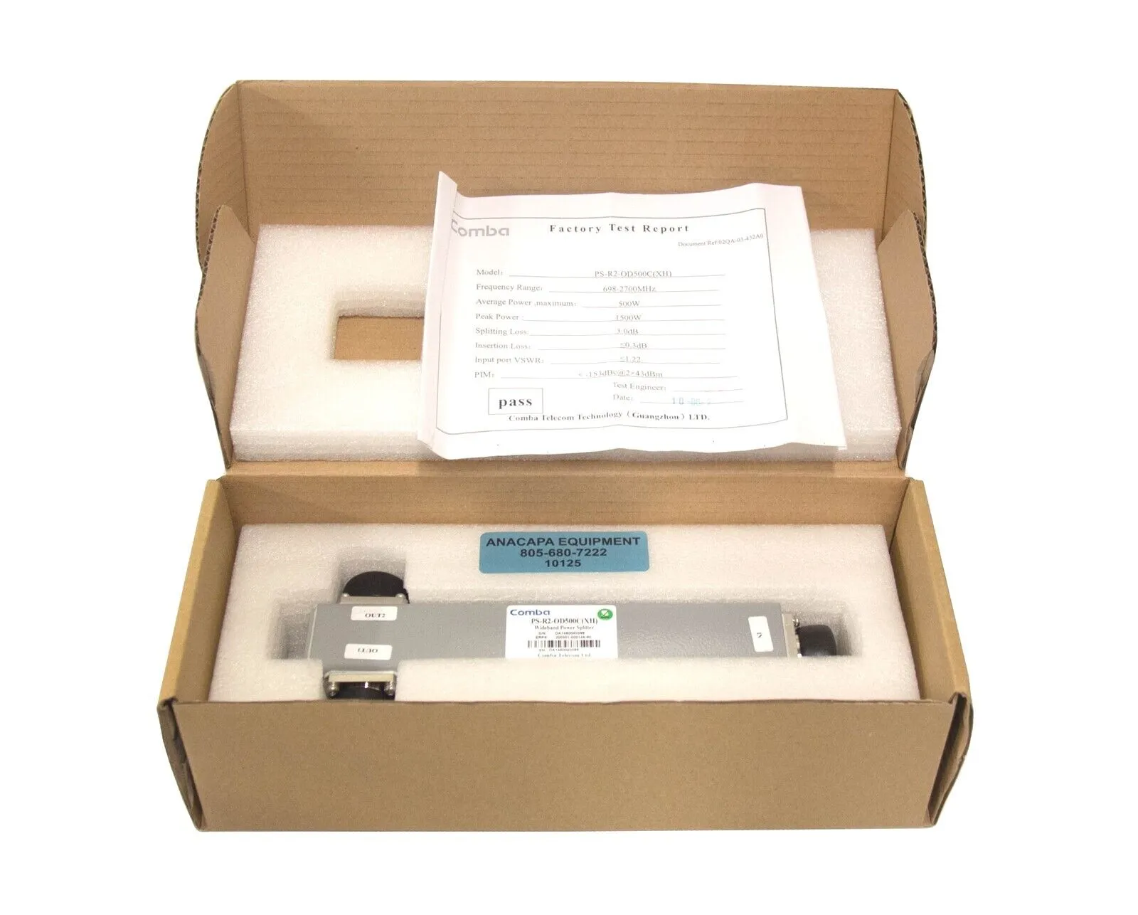Comba PS-R2-OD500C Wideband Power Splitter NEW (10125)R