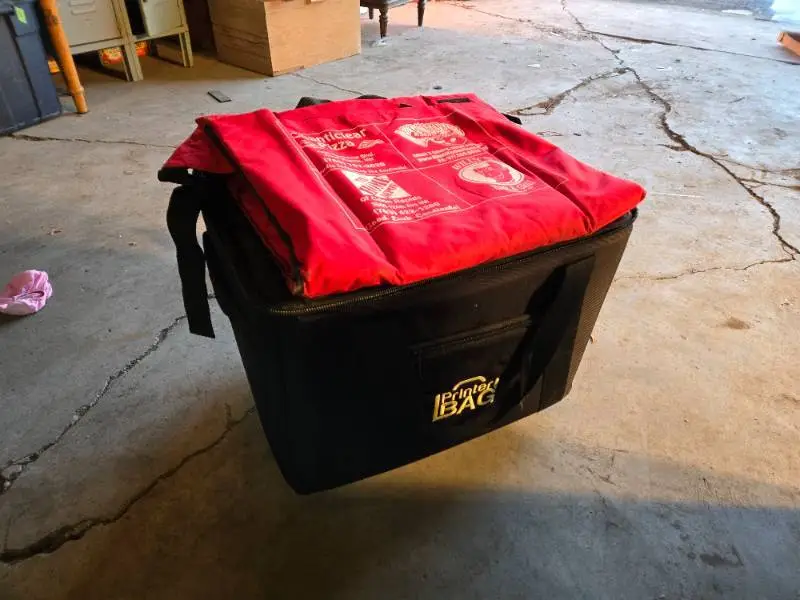 Insulated Pizza Delivery Bag with Printed Advertisements