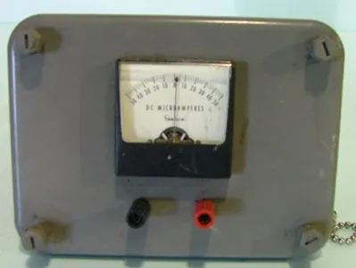 QTY. 1. SIMPSON DC MICRO AMPERES METER-50-+50 ENCL...