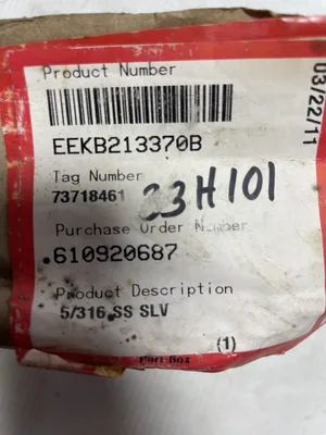 Flowserve EEKB213370B 316SS Shaft Sleeve -NIB